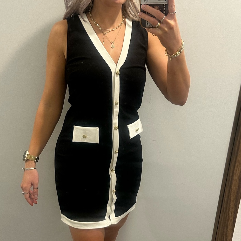 2 Saints Black and White Dress